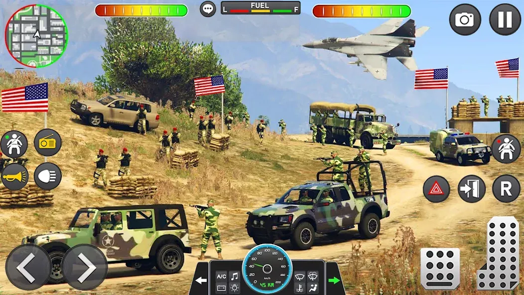 Army Vehicle Cargo Transport на телефон — скачать мод: Безлимитные деньги и топливо — скриншот 2 Army Vehicle Cargo Transport на телефон — скачать мод: Безлимитные деньги и топливо — скриншот 2