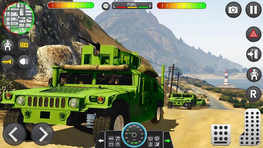 Army Vehicle Cargo Transport на телефон — скачать мод: Безлимитные деньги и топливо — скриншот 3 Army Vehicle Cargo Transport на телефон — скачать мод: Безлимитные деньги и топливо — скриншот 3