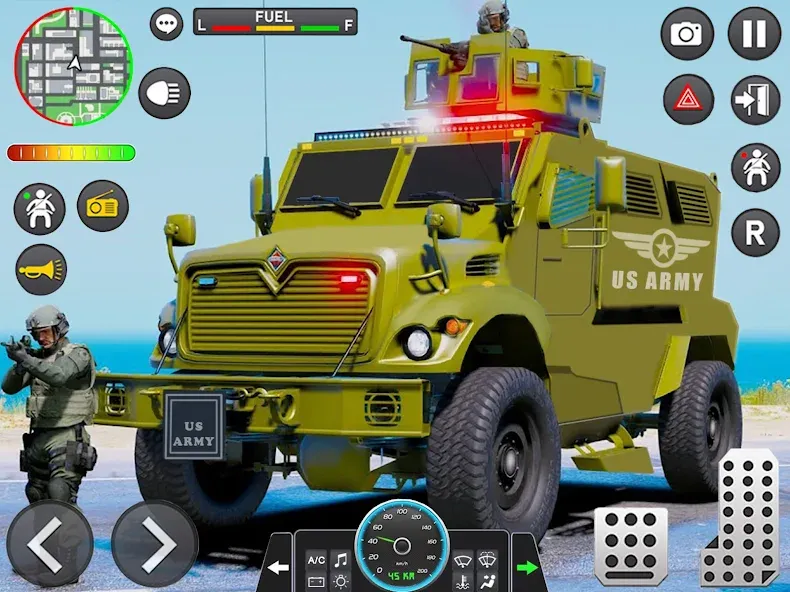 Army Vehicle Cargo Transport на телефон — скачать мод: Безлимитные деньги и топливо — скриншот 5 Army Vehicle Cargo Transport на телефон — скачать мод: Безлимитные деньги и топливо — скриншот 5