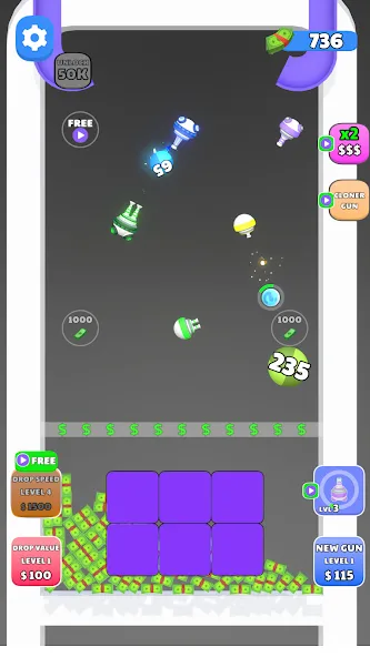 Guns and Bounce — Безлимитные патроны и монеты, скачать мод APK — скриншот 1