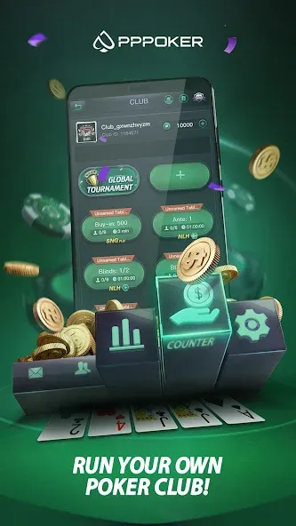 PPPoker-Home Games на телефон — скачать мод: Безлимитные фишки и открыты столы — скриншот 3 PPPoker-Home Games на телефон — скачать мод: Безлимитные фишки и открыты столы — скриншот 3
