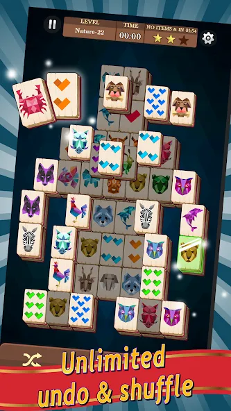 Mahjong MOD APK скачать на Андроид — Без рекламы и все уровни открыты — скриншот 2