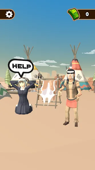 Western Cowboy: Shooting Game бесплатно на Андроид — мод: Безлимитные деньги и патроны — скриншот 4