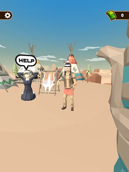 Western Cowboy: Shooting Game бесплатно на Андроид — мод: Безлимитные деньги и патроны — скриншот 5