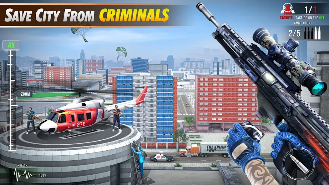 Sniper Shooter Mission Games — последняя версия с модом (Безлимитные патроны и оружие) — скриншот 2 Sniper Shooter Mission Games — последняя версия с модом (Безлимитные патроны и оружие) — скриншот 2