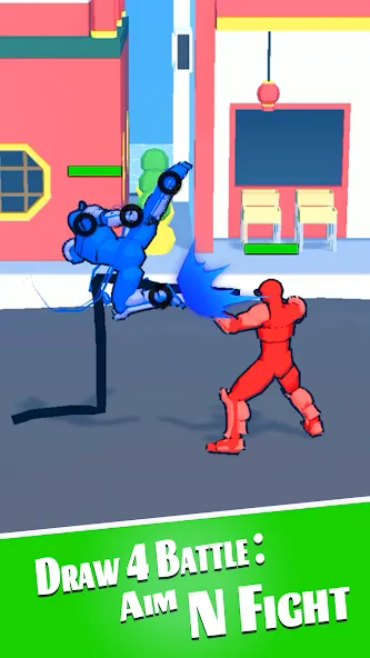 Скачать Draw 4 Battle: Aim N Fight на Андроид с модом — Безлимитные деньги и патроны — скриншот 2