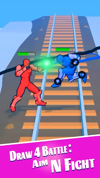 Скачать Draw 4 Battle: Aim N Fight на Андроид с модом — Безлимитные деньги и патроны — скриншот 4