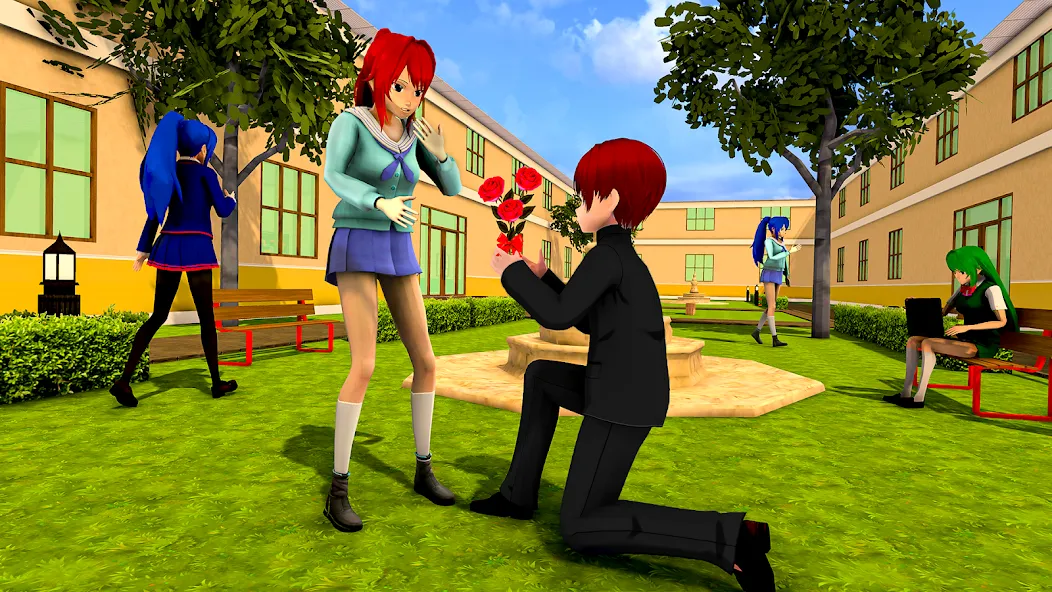 Anime High School Girl Life 24 на телефон — скачать мод: Безлимитные деньги и энергия — скриншот 1