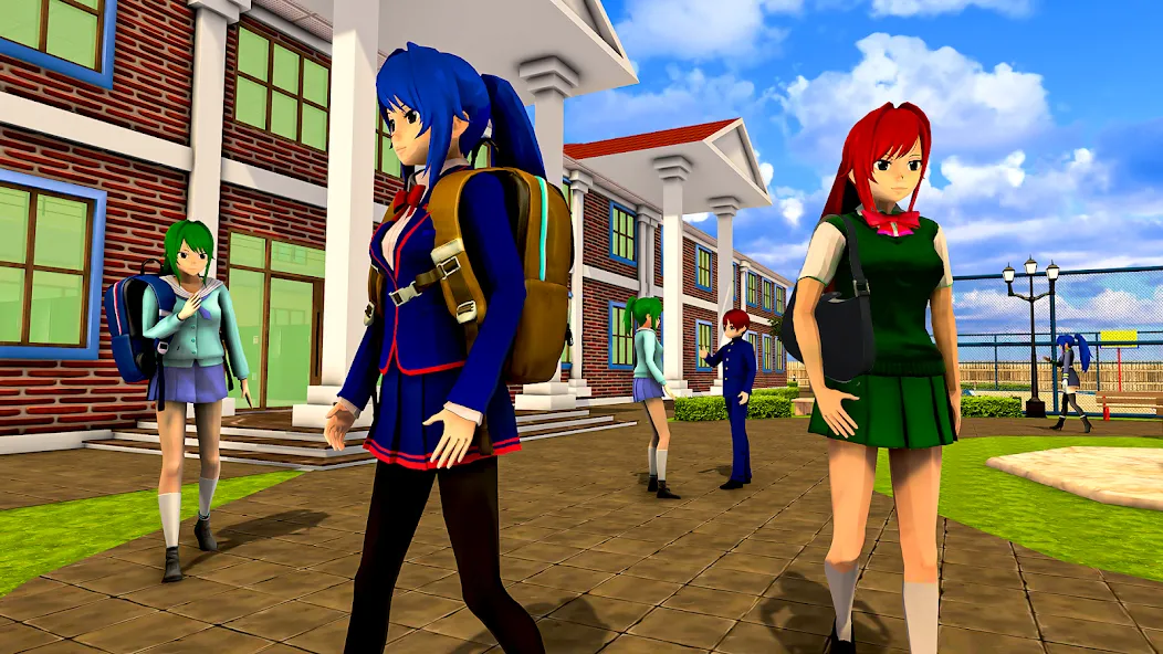 Anime High School Girl Life 24 на телефон — скачать мод: Безлимитные деньги и энергия — скриншот 3