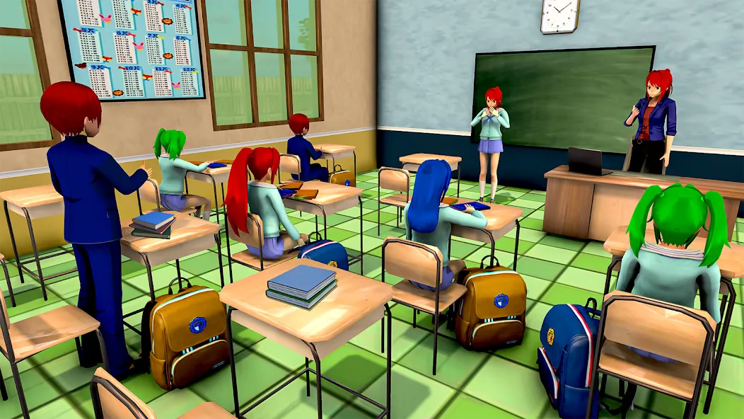 Anime High School Girl Life 24 на телефон — скачать мод: Безлимитные деньги и энергия — скриншот 5