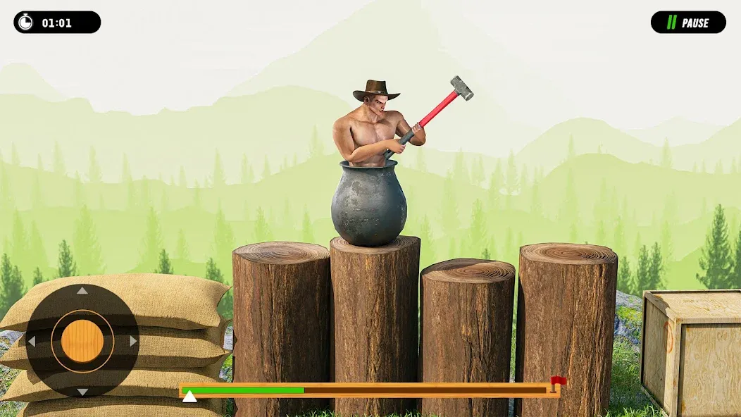 Hammer Climber Man: Pot Man 3D взлом APK — Безлимитные деньги и всё открыто — скриншот 3 Hammer Climber Man: Pot Man 3D взлом APK — Безлимитные деньги и всё открыто — скриншот 3