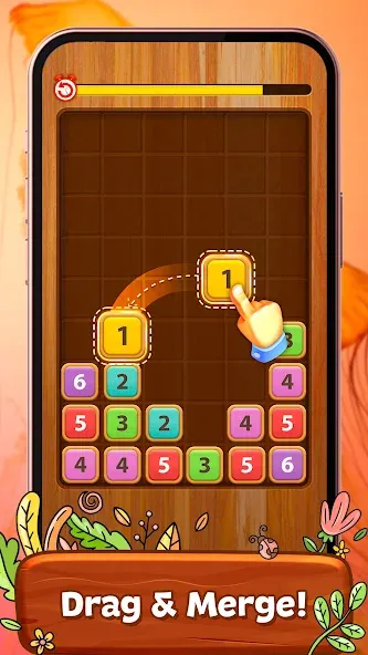 Merge Wood: Block Puzzle — взломанная версия, Безлимитные монеты и подсказки — скриншот 1 Merge Wood: Block Puzzle — взломанная версия, Безлимитные монеты и подсказки — скриншот 1