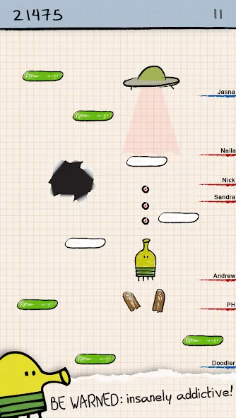 Doodle Jump — скачать мод: Безлимитные жизни и ускоренный прыжок — скриншот 1 Doodle Jump — скачать мод: Безлимитные жизни и ускоренный прыжок — скриншот 1