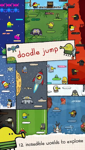 Doodle Jump — скачать мод: Безлимитные жизни и ускоренный прыжок — скриншот 2 Doodle Jump — скачать мод: Безлимитные жизни и ускоренный прыжок — скриншот 2