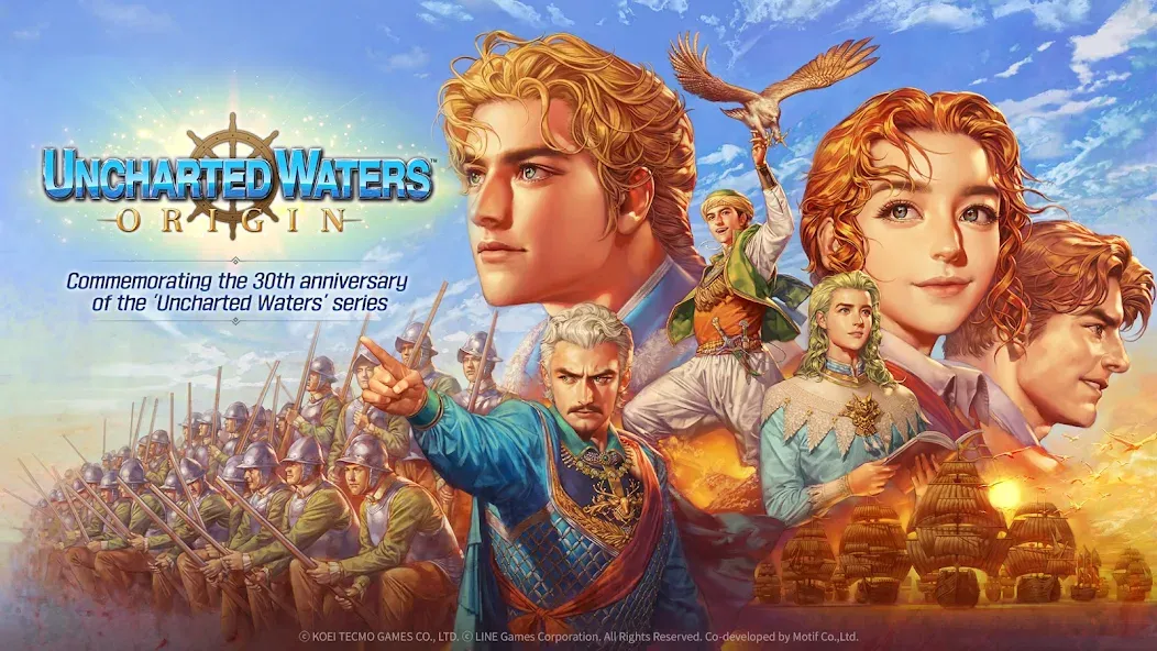 Uncharted Waters Origin мод на Андроид: Безлимитные ресурсы и быстрый прогресс — скриншот 1 Uncharted Waters Origin мод на Андроид: Безлимитные ресурсы и быстрый прогресс — скриншот 1
