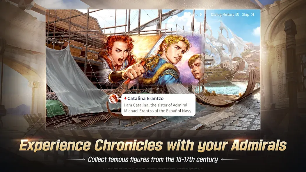 Uncharted Waters Origin мод на Андроид: Безлимитные ресурсы и быстрый прогресс — скриншот 4 Uncharted Waters Origin мод на Андроид: Безлимитные ресурсы и быстрый прогресс — скриншот 4