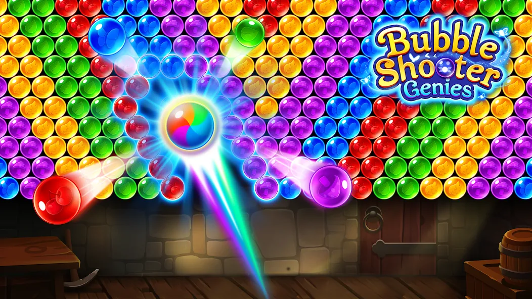 Bubble Shooter Genies взломанный APK — Безлимитные монеты и жизни — скриншот 3