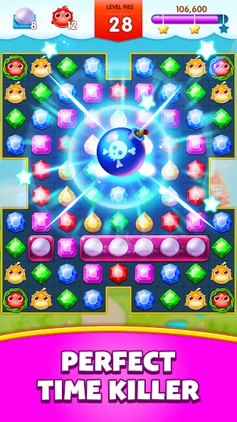 Jewels Legend - Match 3 Puzzle MOD APK: Без рекламы и бесконечные жизни — скриншот 4