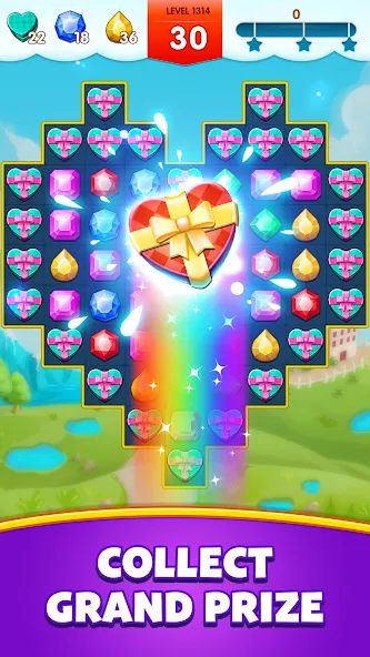 Jewels Legend - Match 3 Puzzle MOD APK: Без рекламы и бесконечные жизни — скриншот 5
