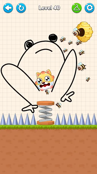 Draw to Save - Save the Dog взлом на Андроид — Без рекламы и все уровни открыты — скриншот 3 Draw to Save - Save the Dog взлом на Андроид — Без рекламы и все уровни открыты — скриншот 3