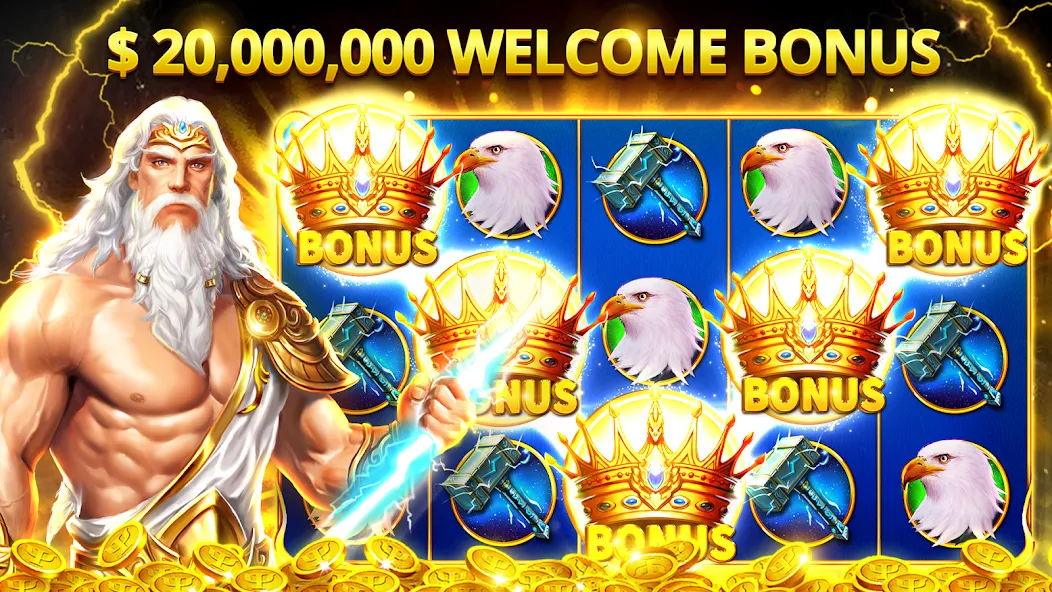 Slots Myth - Slot Machines — Безлимитные монеты и бонусы, скачать мод APK — скриншот 1 Slots Myth - Slot Machines — Безлимитные монеты и бонусы, скачать мод APK — скриншот 1