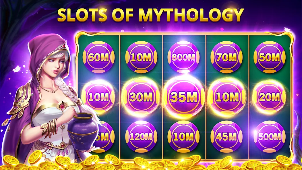 Slots Myth - Slot Machines — Безлимитные монеты и бонусы, скачать мод APK — скриншот 2 Slots Myth - Slot Machines — Безлимитные монеты и бонусы, скачать мод APK — скриншот 2