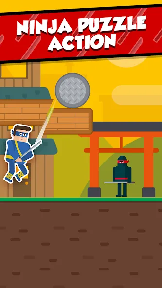 Mr Ninja - Slicey Puzzles взломанный APK — Безлимитные подсказки и открыты все уровни — скриншот 1 Mr Ninja - Slicey Puzzles взломанный APK — Безлимитные подсказки и открыты все уровни — скриншот 1
