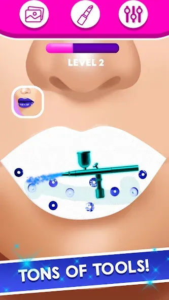 Скачать Lip Art Makeup Beauty Game последней версии — Безлимитные деньги и все скины — скриншот 4 Скачать Lip Art Makeup Beauty Game последней версии — Безлимитные деньги и все скины — скриншот 4