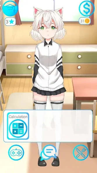 Скачать My anime girl 2 последней версии — Безлимитные деньги и все наряды — скриншот 1
