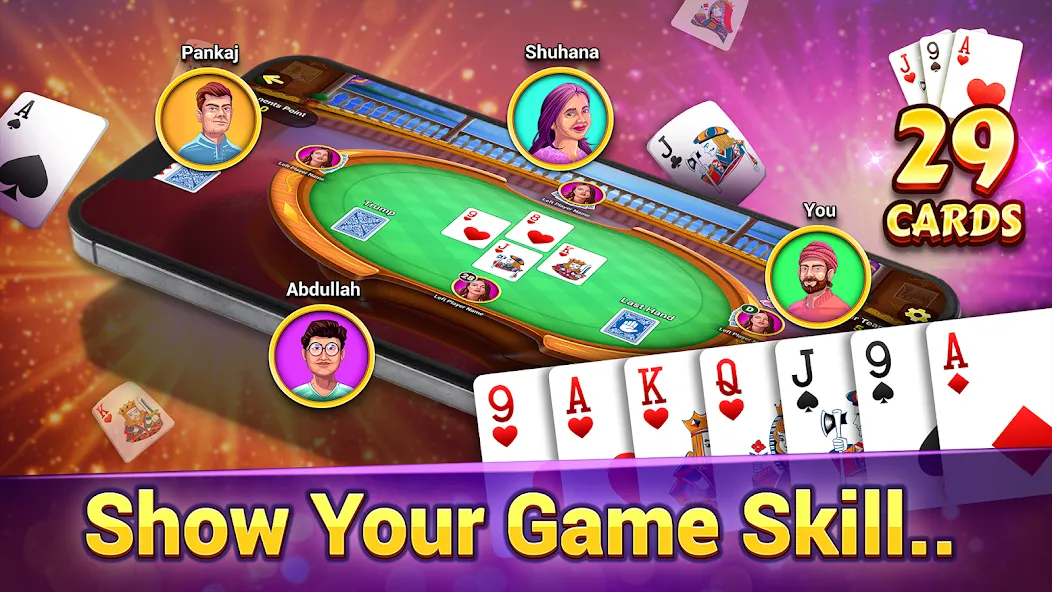 Скачать Card Hero- 29, Hazari & more мод — Безлимитные монеты и подсказки — скриншот 2