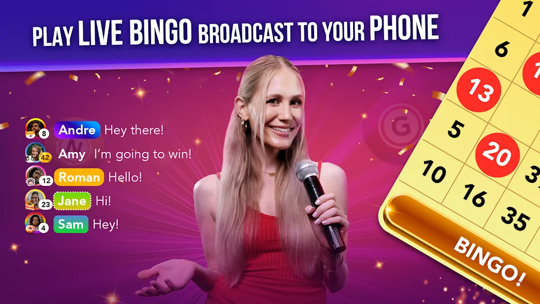 Live Play Bingo: Real Hosts взлом на Андроид — Безлимитные фишки и бонусы — скриншот 1 Live Play Bingo: Real Hosts взлом на Андроид — Безлимитные фишки и бонусы — скриншот 1