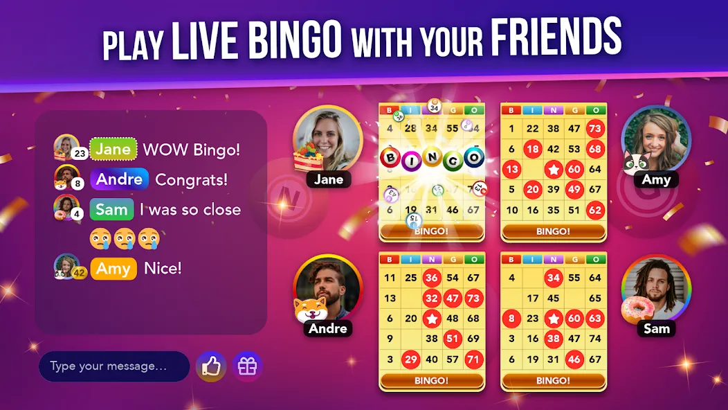 Live Play Bingo: Real Hosts взлом на Андроид — Безлимитные фишки и бонусы — скриншот 5 Live Play Bingo: Real Hosts взлом на Андроид — Безлимитные фишки и бонусы — скриншот 5
