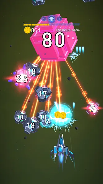 Dust Settle 3D - Galaxy Attack (Мод: Безлимитные деньги и оружие) — скачать на Андроид — скриншот 3 Dust Settle 3D - Galaxy Attack (Мод: Безлимитные деньги и оружие) — скачать на Андроид — скриншот 3