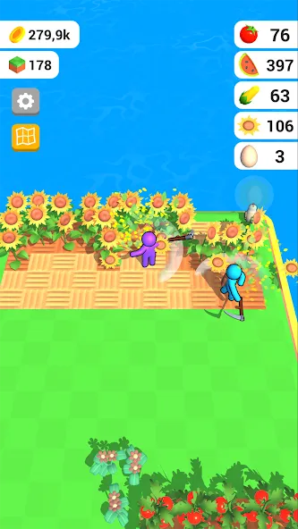 Мод Farm Land - Farming life game — Безлимитные монеты и ресурсы, скачать APK — скриншот 3 Мод Farm Land - Farming life game — Безлимитные монеты и ресурсы, скачать APK — скриншот 3