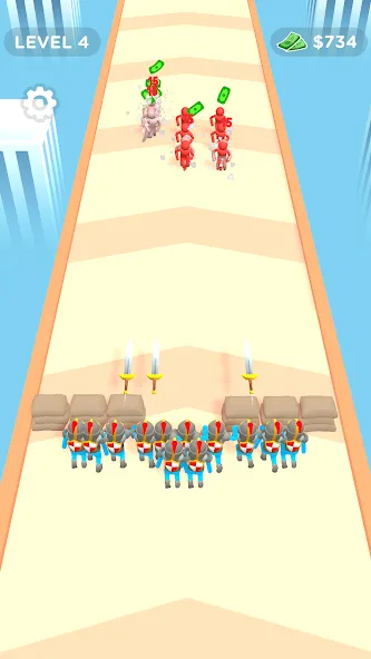 Crowd Evolution! взлом на Андроид — Безлимитные деньги и усиленная толпа — скриншот 4