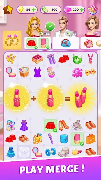 Love Paradise - Merge Makeover взломанный APK — Безлимитные монеты и энергия — скриншот 5