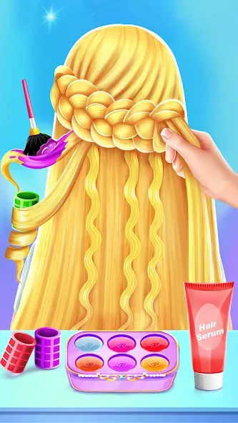 Braided Hair Salon Girls Games MOD APK: Безлимитные деньги и всё открыто — скриншот 2 Braided Hair Salon Girls Games MOD APK: Безлимитные деньги и всё открыто — скриншот 2