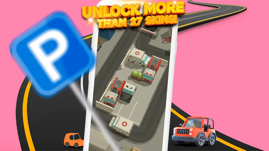 Parking Jam 3D бесплатно на Андроид — мод: Без рекламы и все машины открыты — скриншот 3