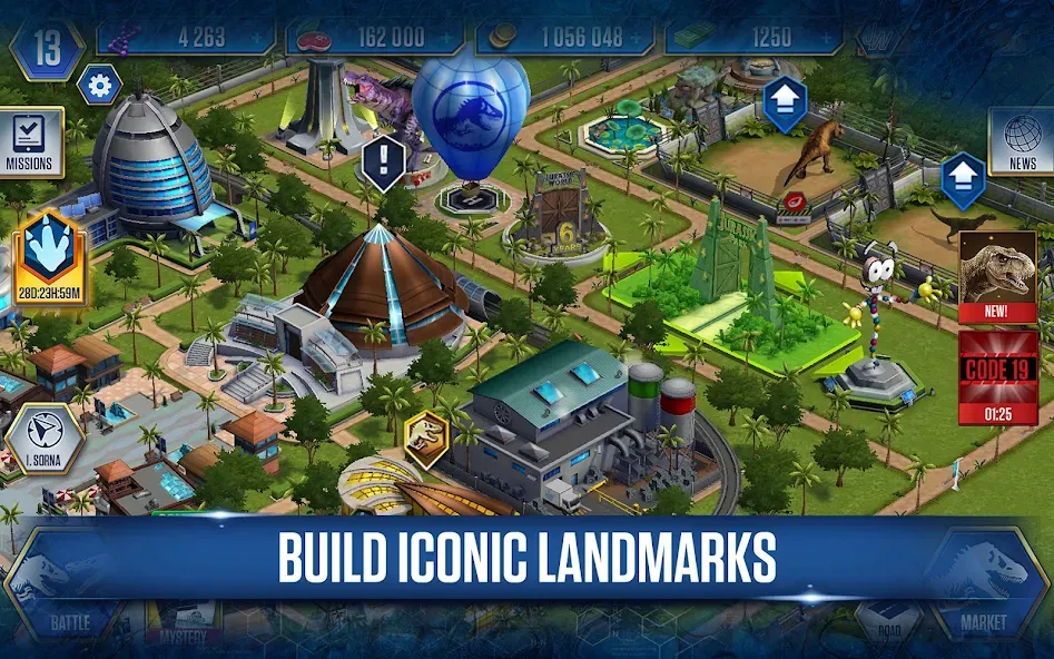 Скачать Jurassic World™: The Game Mod APK — Безлимитные деньги и динозавры — скриншот 2
