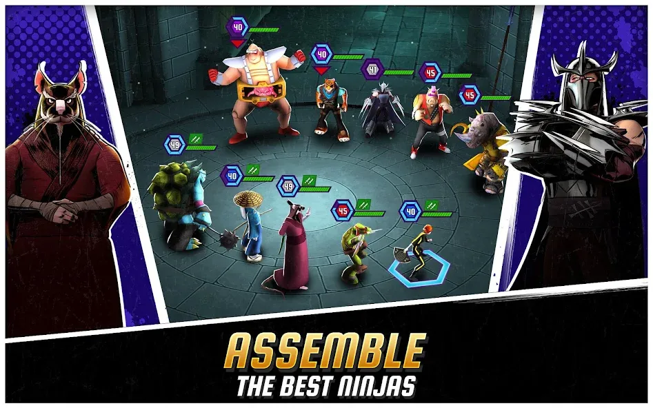 Скачать Ninja Turtles: Legends Mod APK — Безлимитные деньги и усиленные герои — скриншот 1
