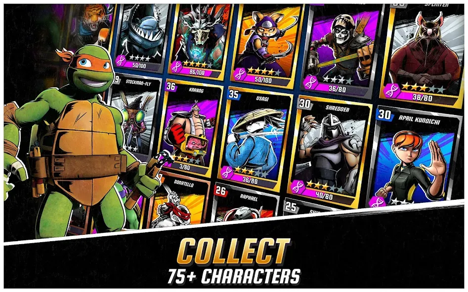 Скачать Ninja Turtles: Legends Mod APK — Безлимитные деньги и усиленные герои — скриншот 4