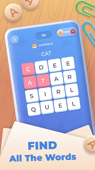 Скачать взлом Word Wheel - Word Search — Без рекламы и подсказки доступны — скриншот 2 Скачать взлом Word Wheel - Word Search — Без рекламы и подсказки доступны — скриншот 2