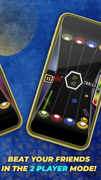 Скачать Guitar Hero Mobile: Music Game бесплатно — Безлимитные деньги и открыты все песни — скриншот 4