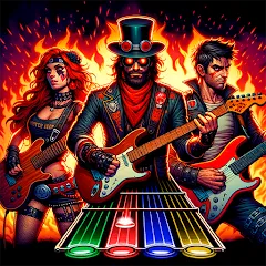 Скачать Guitar Hero Mobile: Music Game бесплатно — Безлимитные деньги и открыты все песни