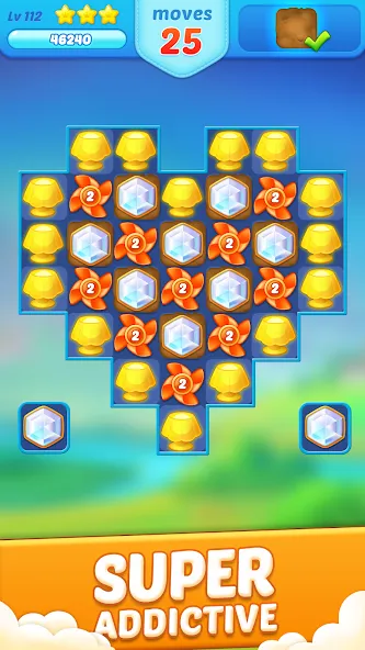 Jewel Crush™ - Match 3 Legend бесплатно на Андроид — мод: Безлимитные жизни и бустеры — скриншот 1