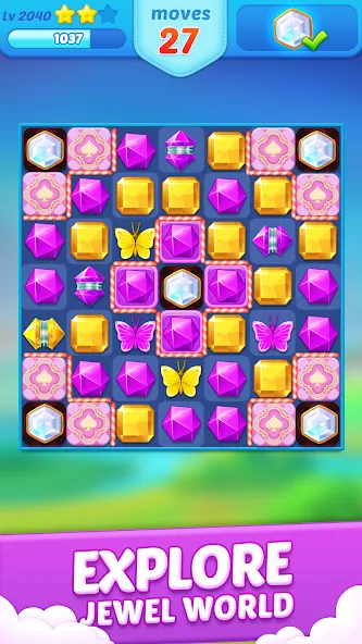 Jewel Crush™ - Match 3 Legend бесплатно на Андроид — мод: Безлимитные жизни и бустеры — скриншот 4