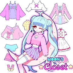 Скачать Moon's Closet dress up game последней версии — Открыты все наряды и аксессуары