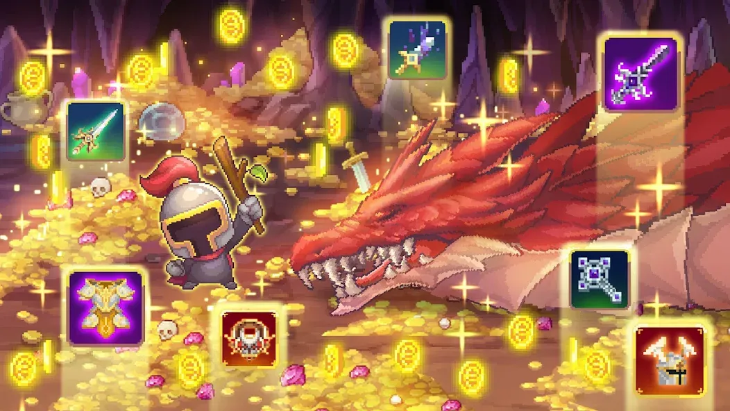 Retro Hero Mr Kim : Idle RPG — взломанная версия, Безлимитные деньги и алмазы — скриншот 2 Retro Hero Mr Kim : Idle RPG — взломанная версия, Безлимитные деньги и алмазы — скриншот 2