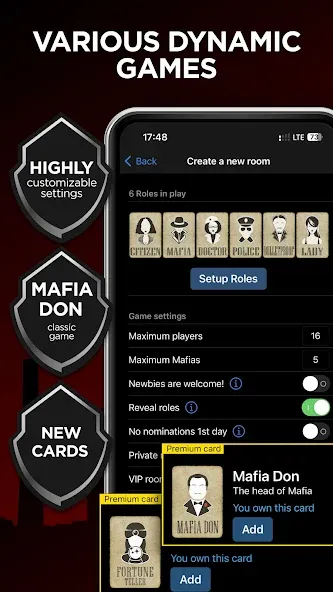 Mafia Online With Video Chat бесплатно на Андроид — мод: Безлимитные монеты и видеочат — скриншот 4 Mafia Online With Video Chat бесплатно на Андроид — мод: Безлимитные монеты и видеочат — скриншот 4