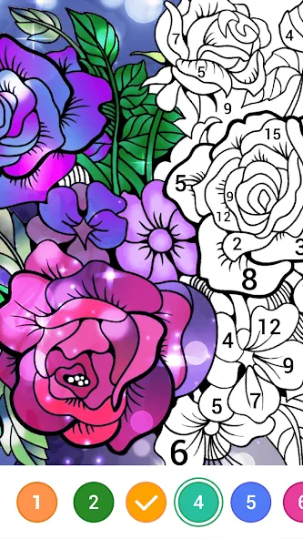 Скачать Magic Paint: Color by number мод — Безлимитные подсказки и краски — скриншот 2